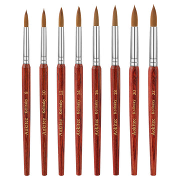 REDDISH BROWN WOODEN KOLINSKY BRUSH